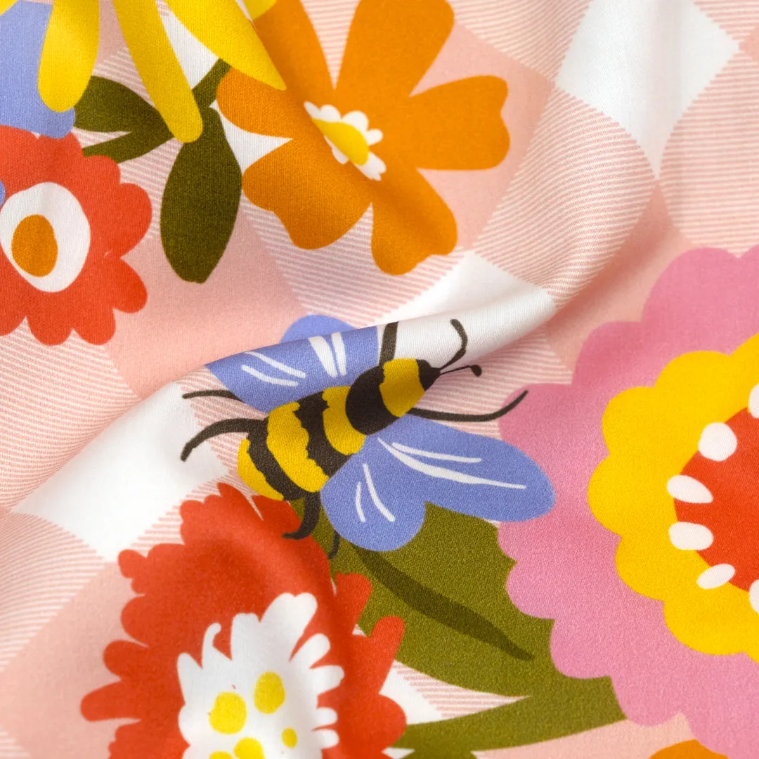 Funday Flow Organic Cotton Sateen - Blush/White/Multi