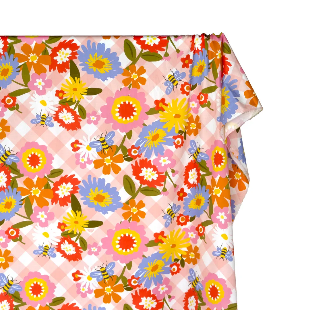 Funday Flow Organic Cotton Sateen - Blush/White/Multi