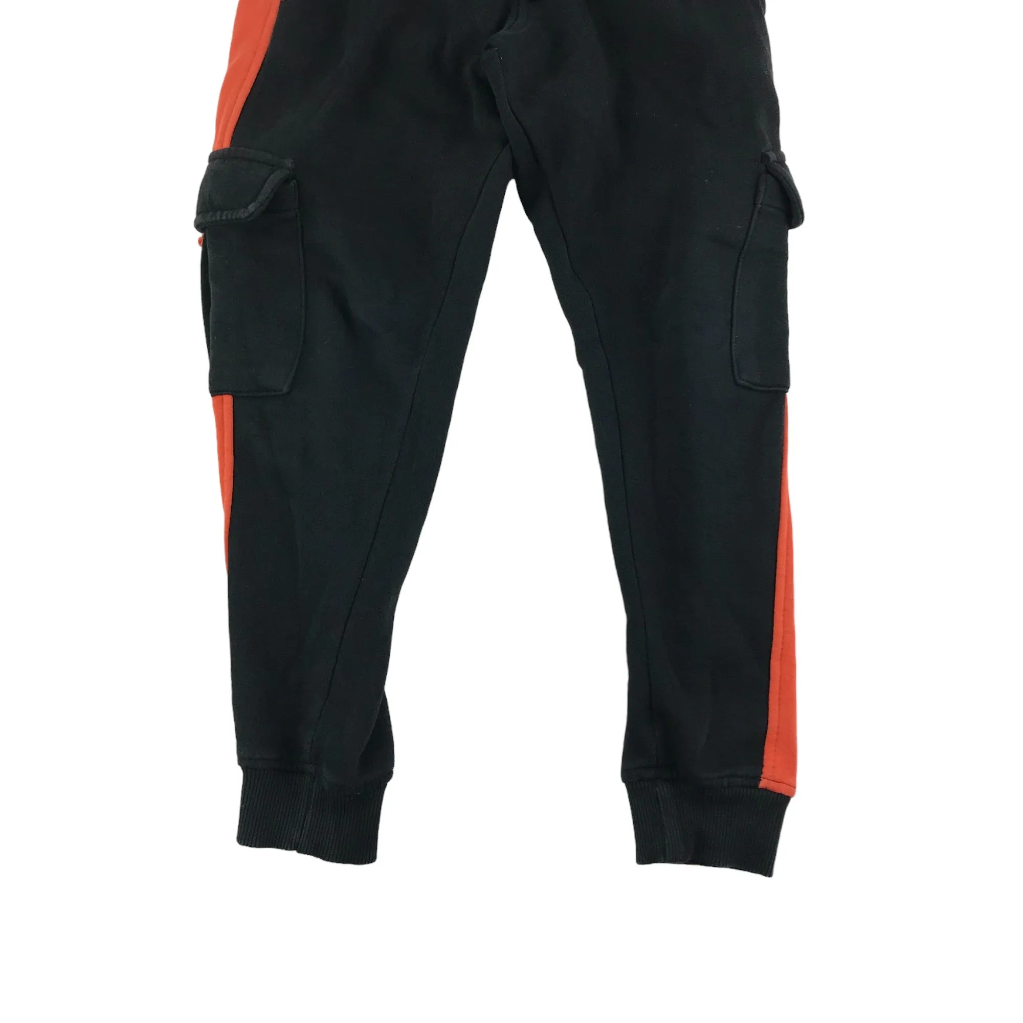 George Joggers Age 7 Black and Orange Combat Style