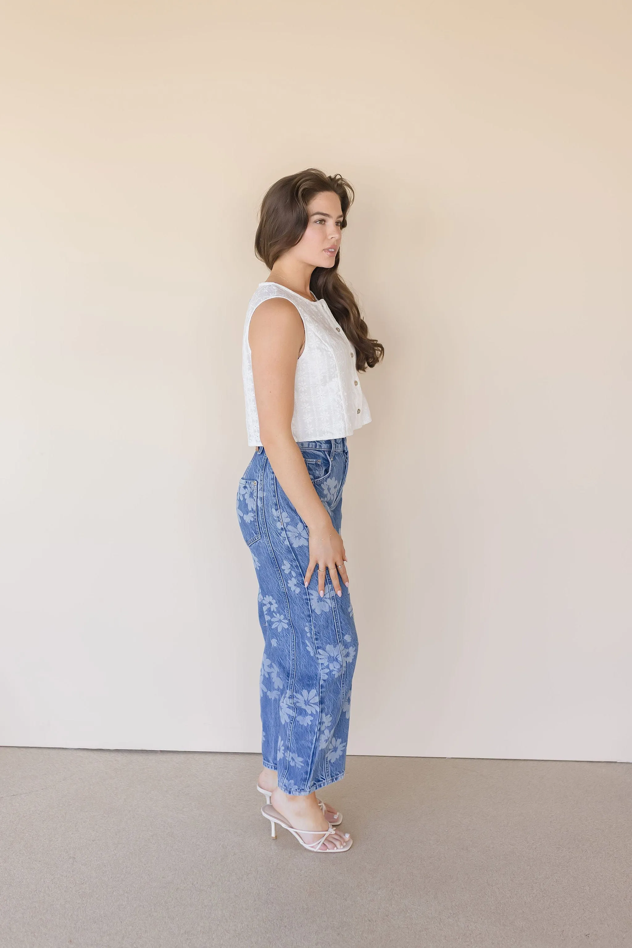Good Luck Printed Barrel Jeans