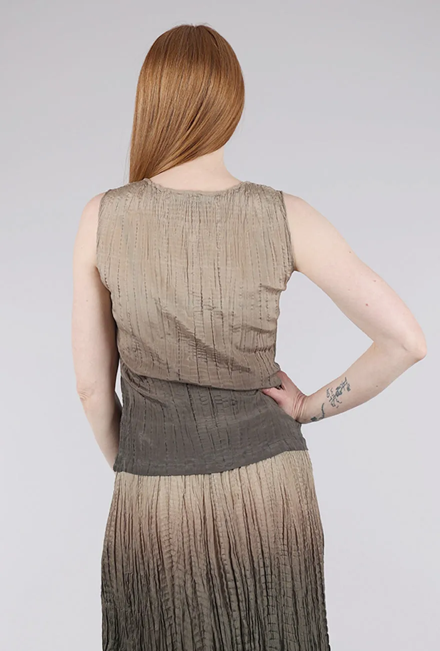 Hand-Dyed Silk Shell, Oxide