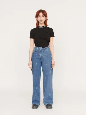 Happy Sad Asymmetric Jeans