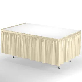 Ivory Plastic Table Skirt