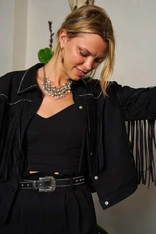 Jade By Jane Curvy Fringe Jacket (Multiple Colors) - BP