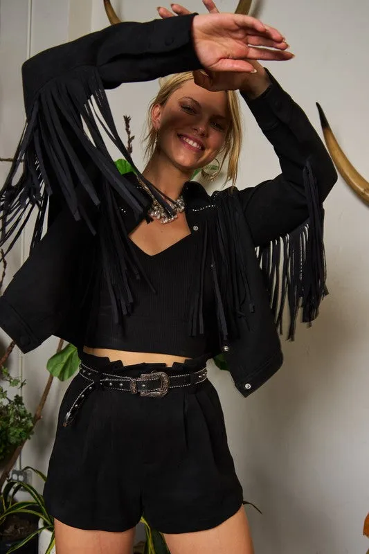 Jade By Jane Curvy Fringe Jacket (Multiple Colors) - BP