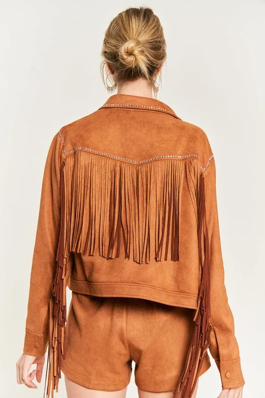 Jade By Jane Curvy Fringe Jacket (Multiple Colors) - BP