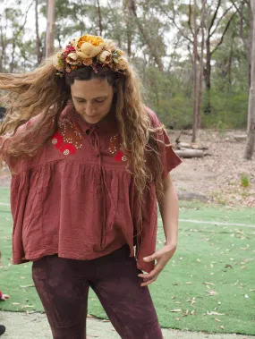 Karuna Blouse - Warm Plum