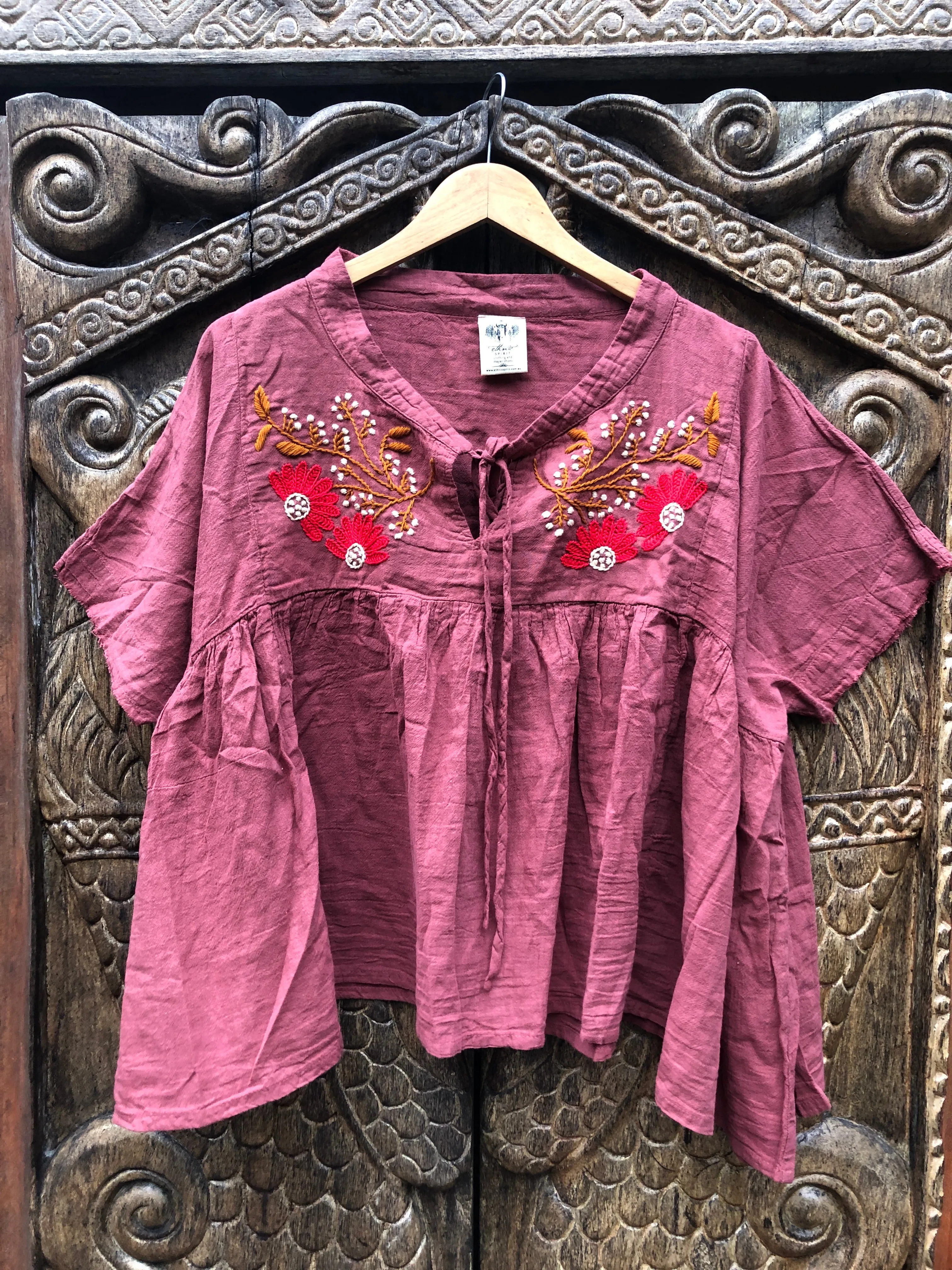 Karuna Blouse - Warm Plum