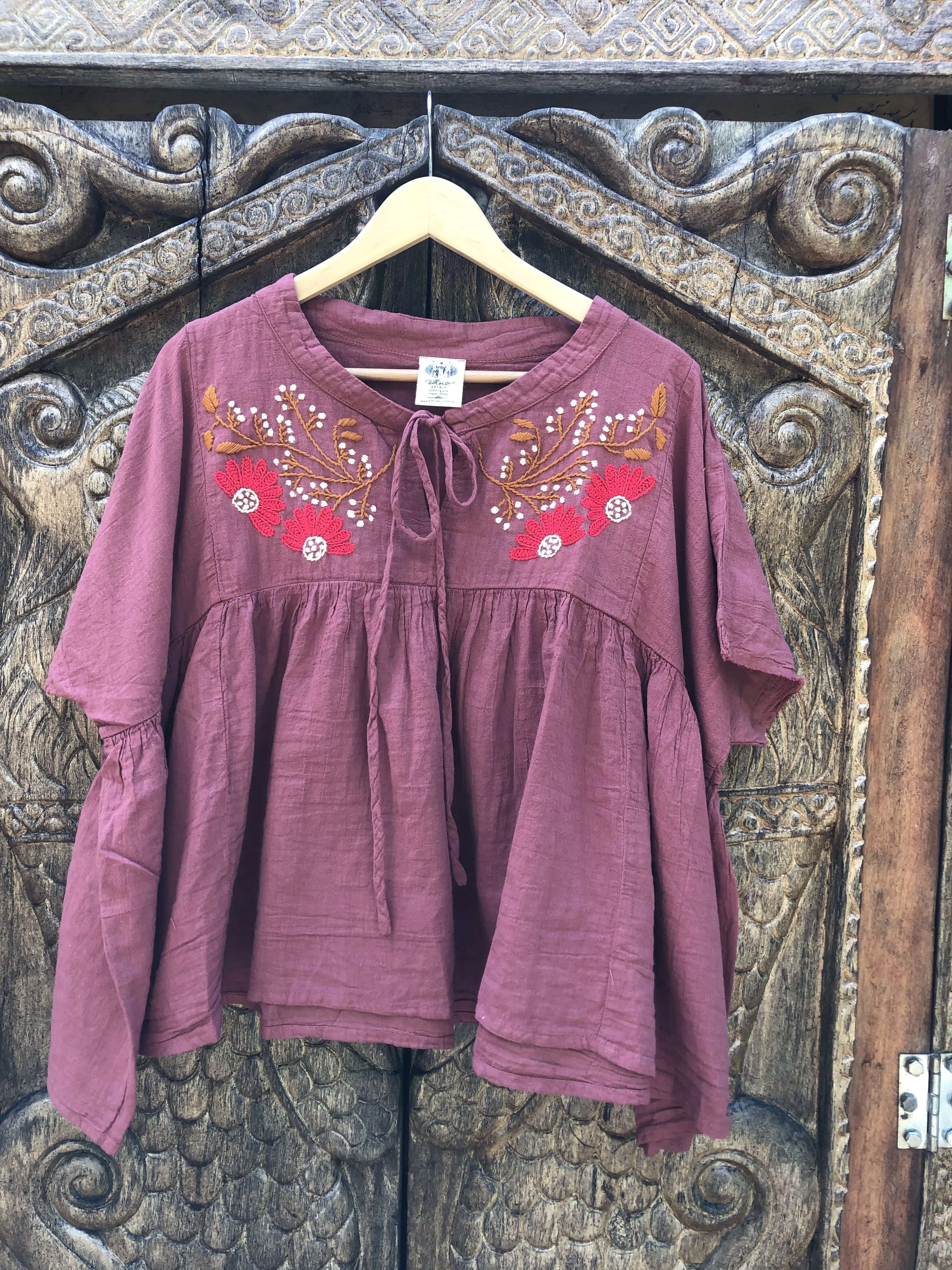 Karuna Blouse - Warm Plum