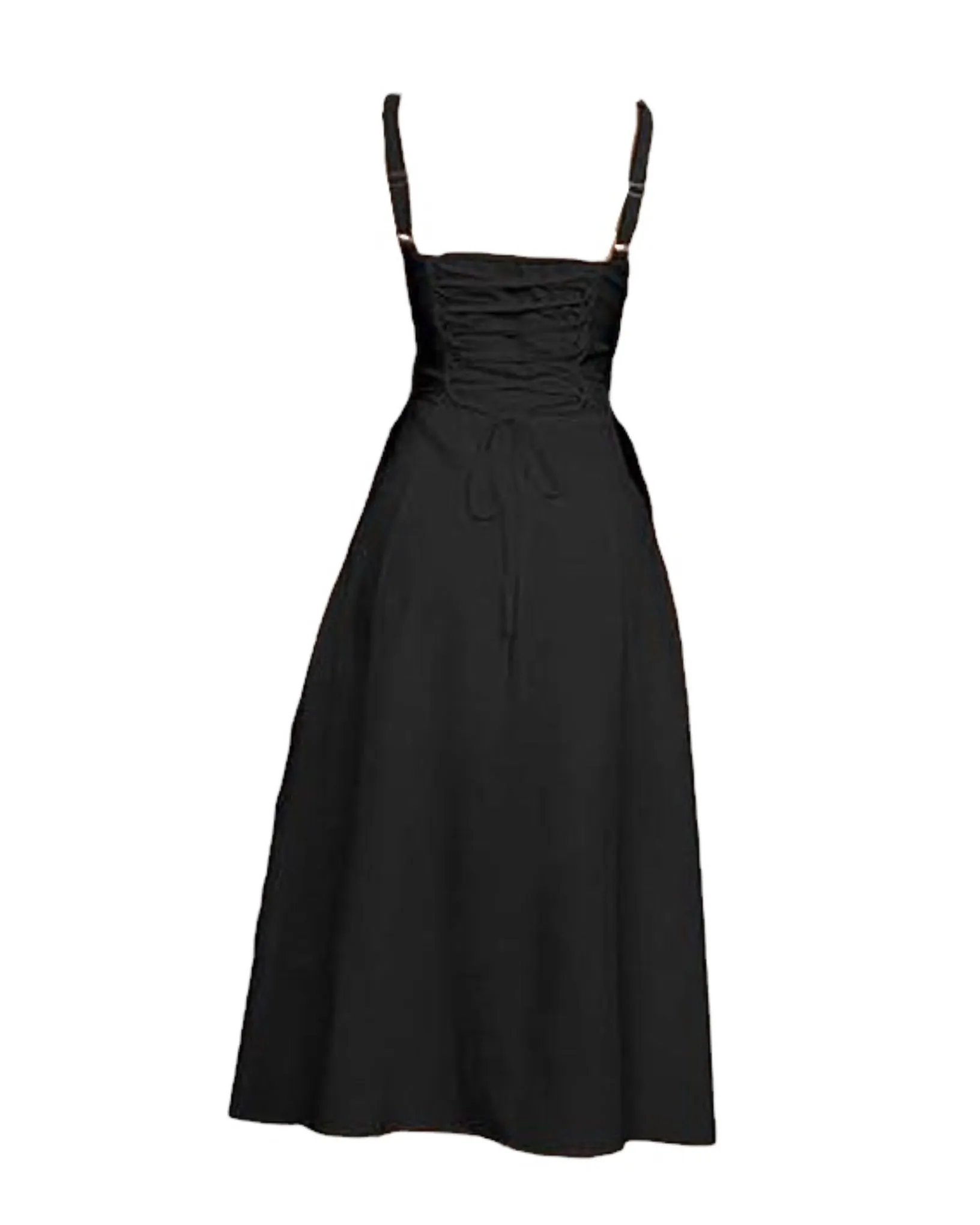 Lace Back Flow Midi Dress