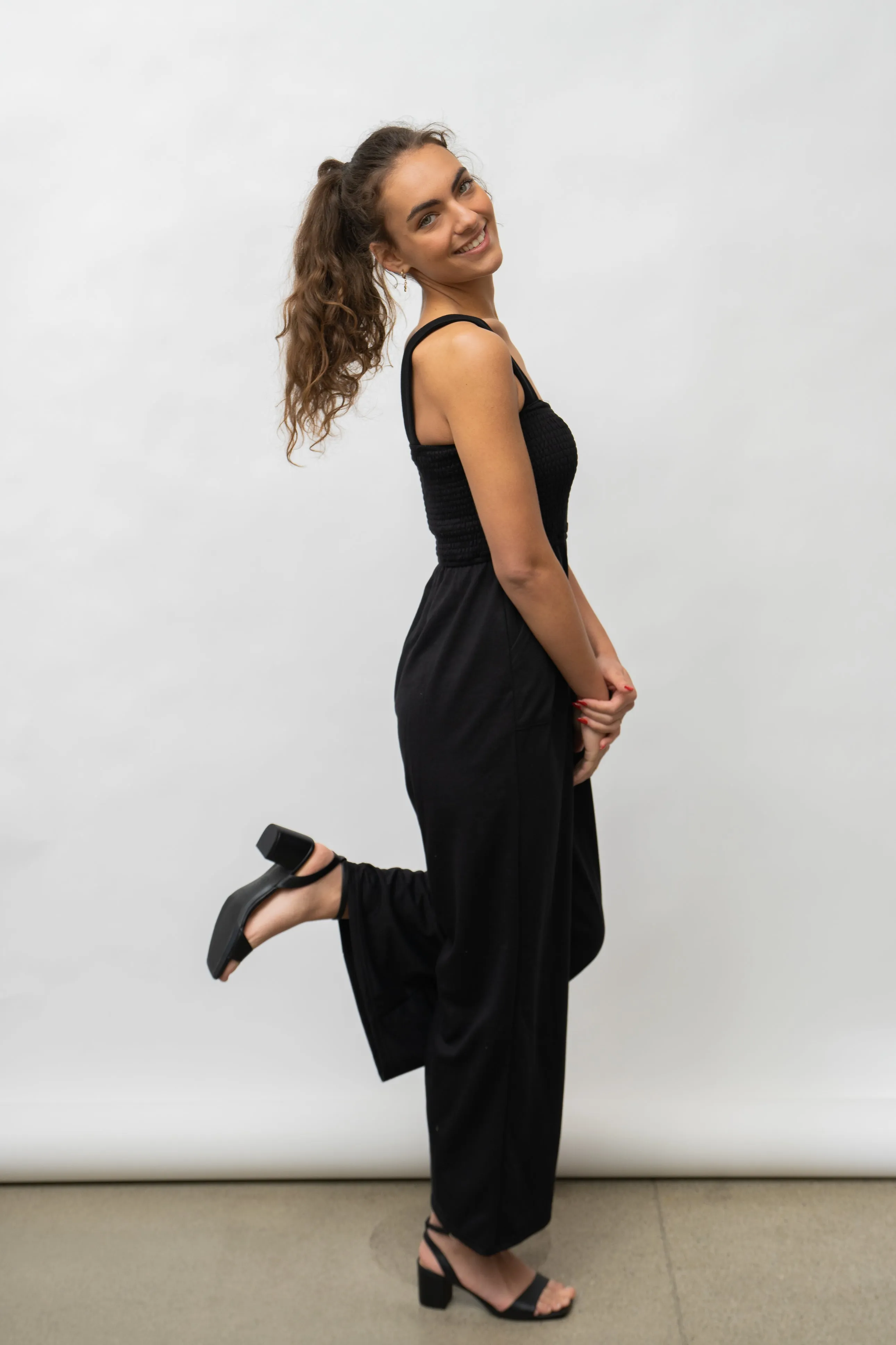 LAYLA  SMOCKED DETAIL JUMPSUIT