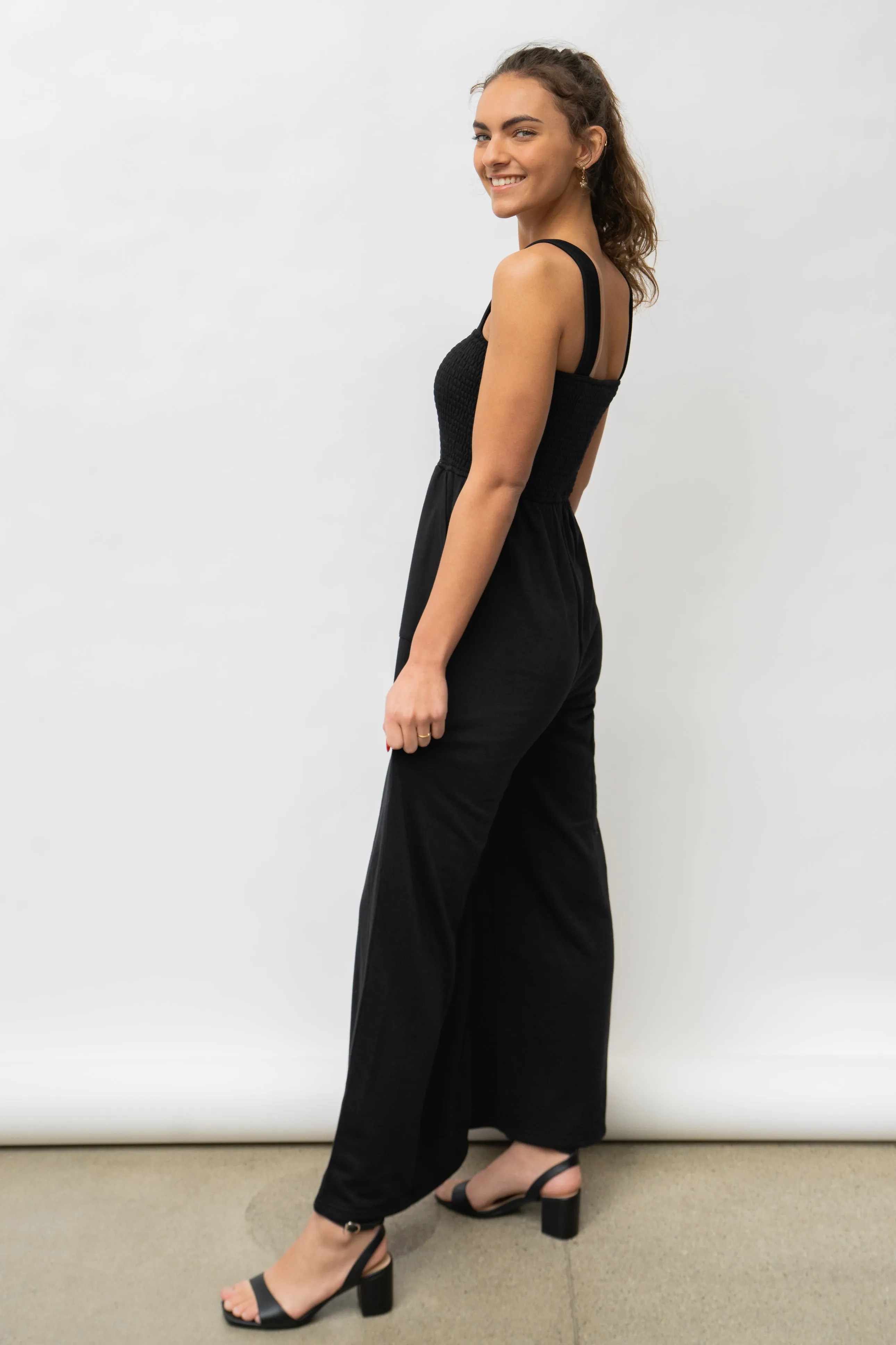 LAYLA  SMOCKED DETAIL JUMPSUIT