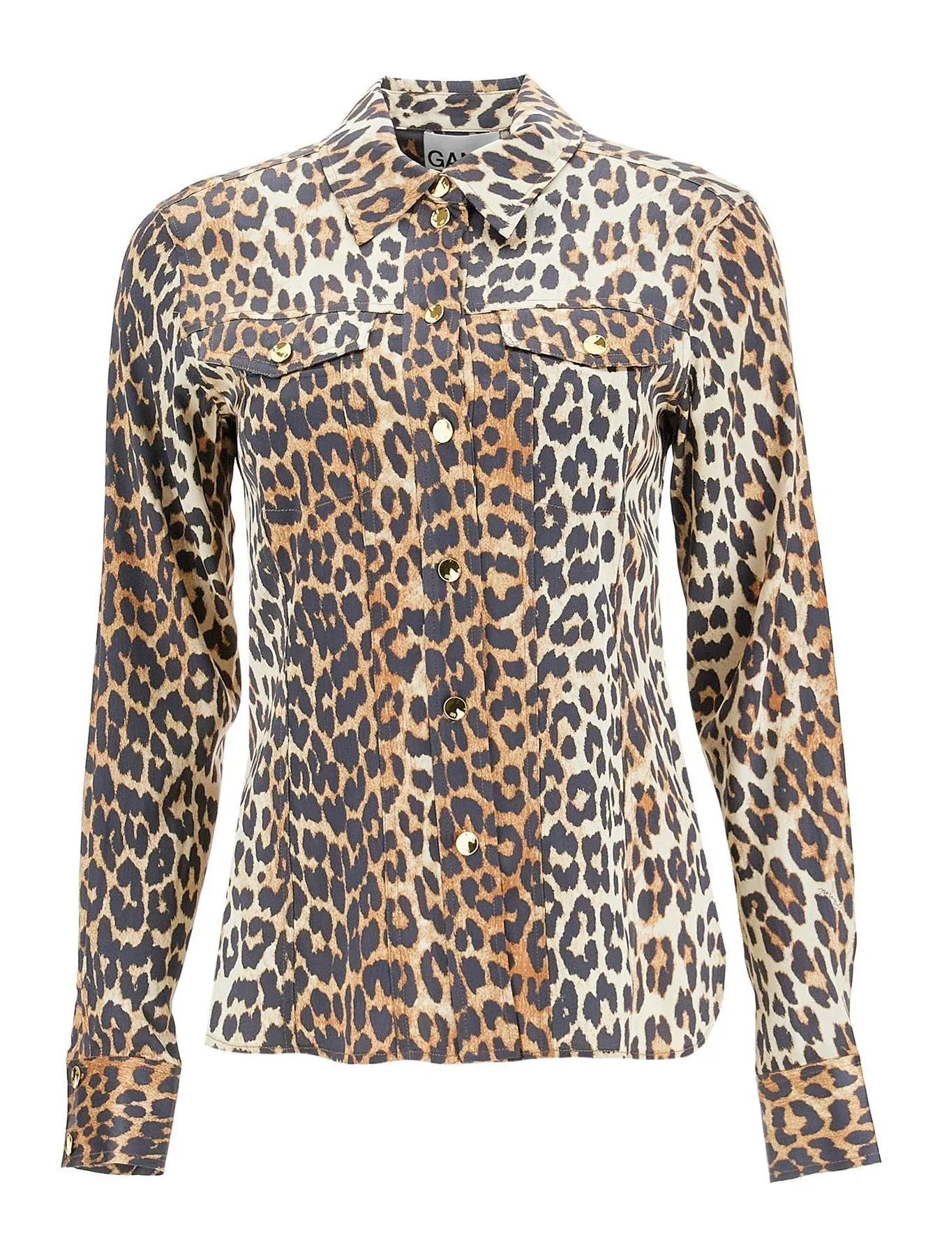Leopard Print Satin Blouse