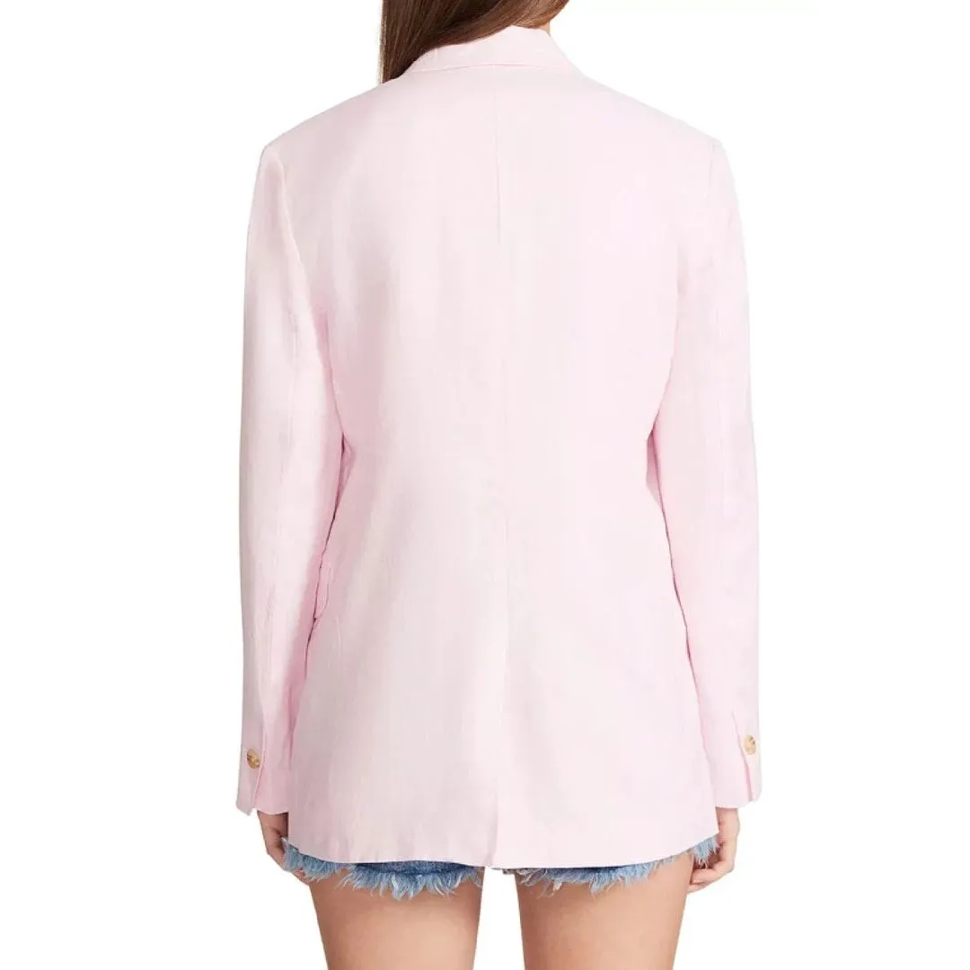 Linen On The Edge Blazer (Pink Tulle)