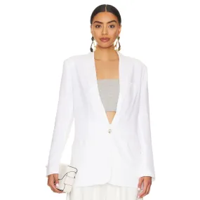 Linen On The Edge Blazer (White)