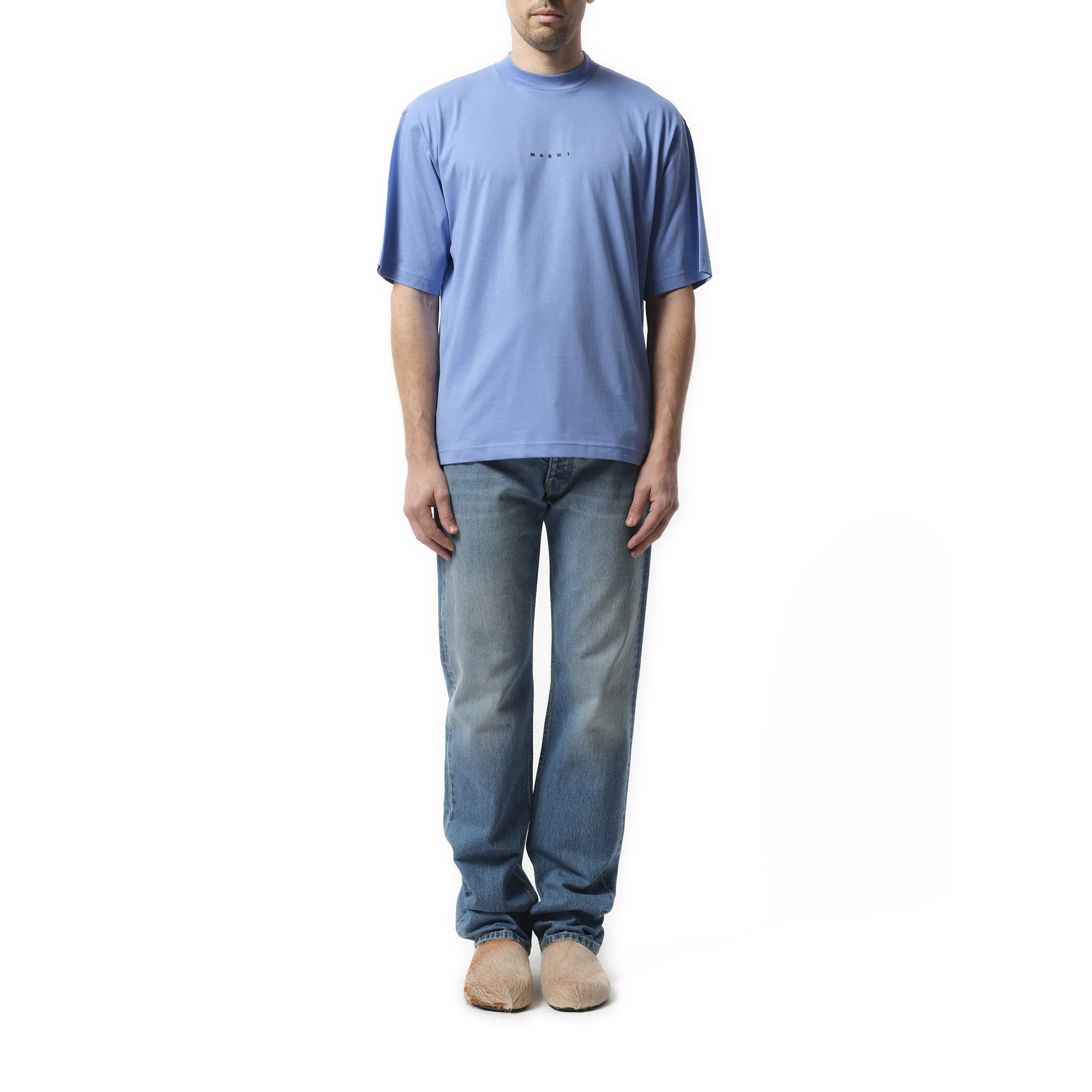 Logo T-Shirt in Blue Lilac