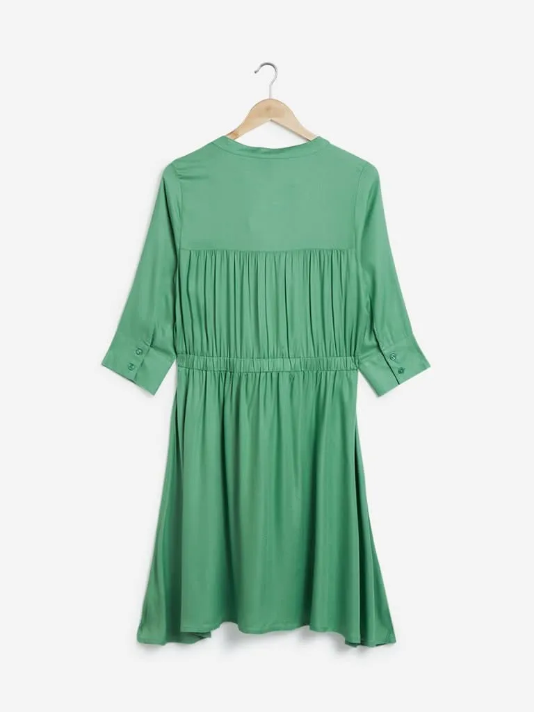 LOV Green Fit-And-Flare Isla Dress