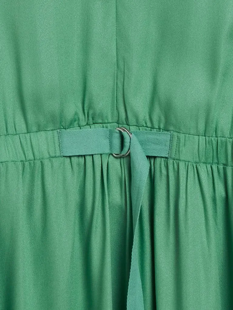 LOV Green Fit-And-Flare Isla Dress