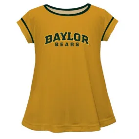 Lrg Baylor Solid Gold Girls Laurie Top Short Sleeve by Vive La Fete