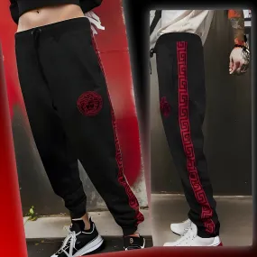 ^MEDUSA STYLE^ (RED-BLACK) JOGGER SWEATPANTS ~LUXURY~