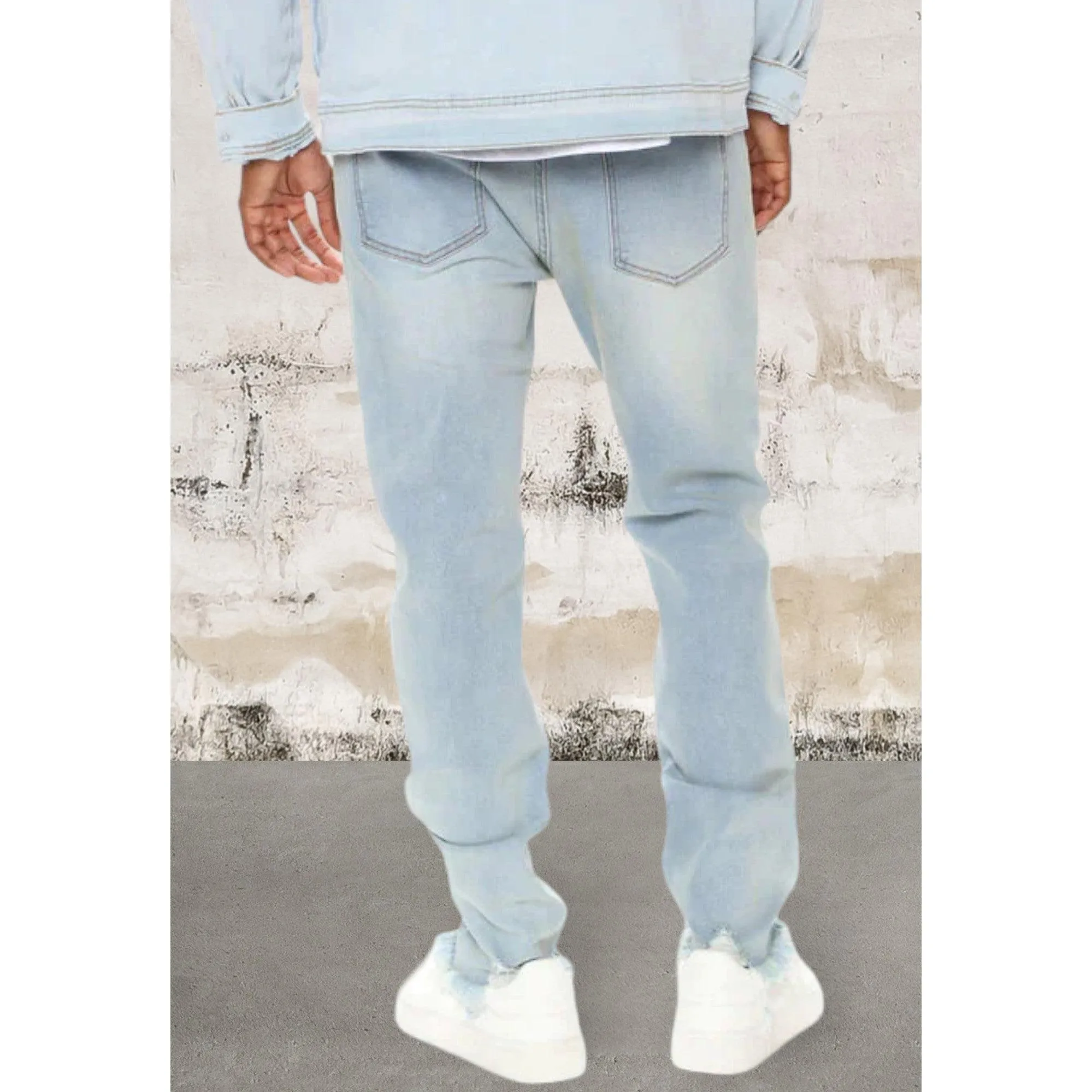 Mens ripped skinny denim jeans