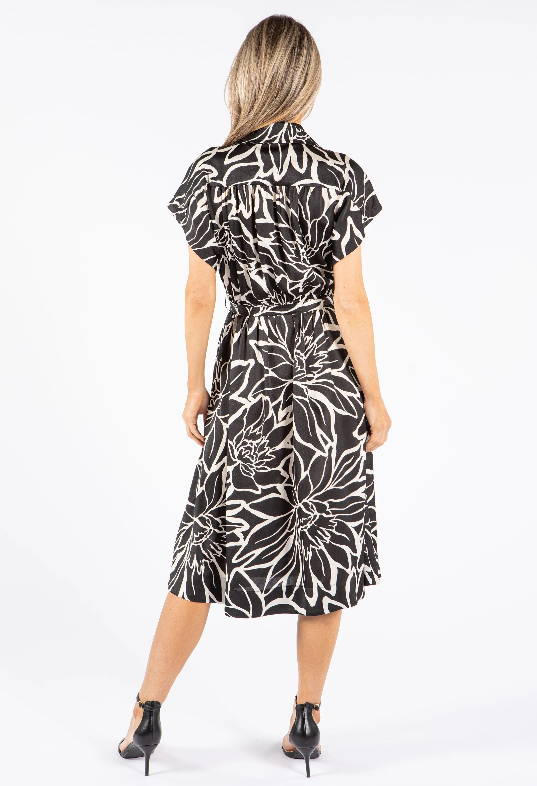 Monochrome Floral Dress