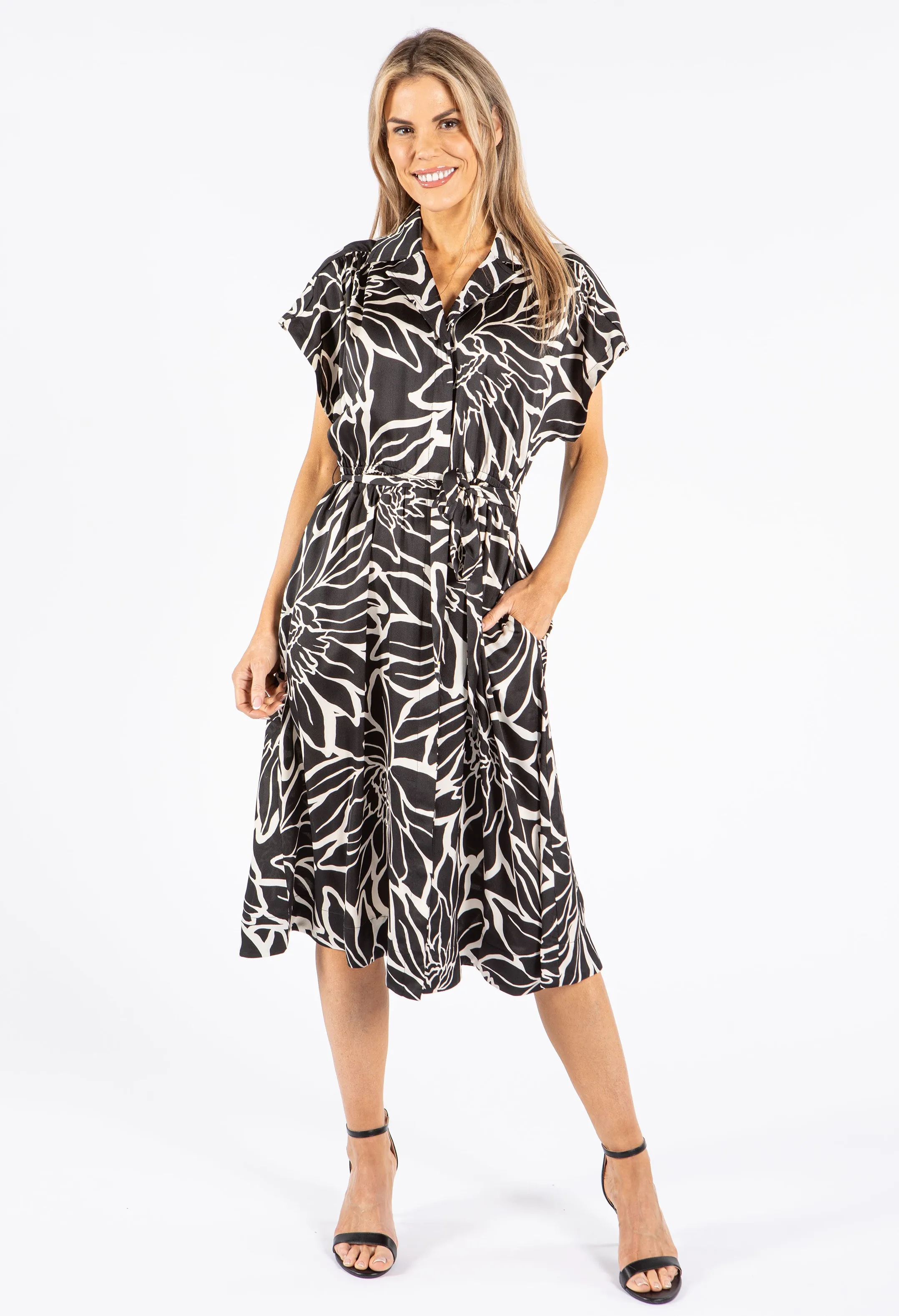 Monochrome Floral Dress