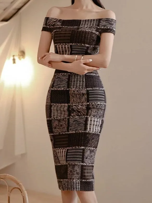 MONTREUX Off-the-Shoulder Midi Dress