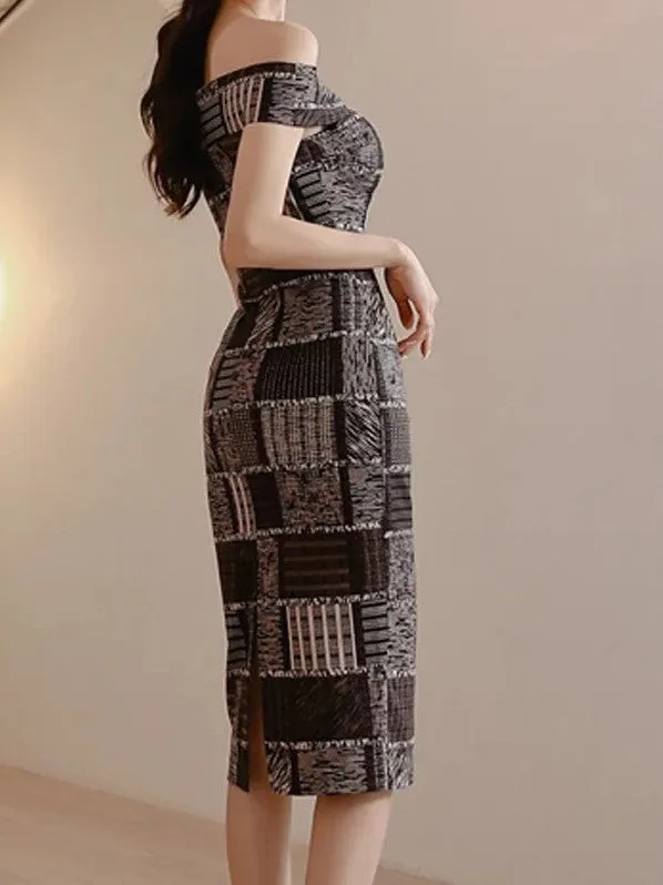 MONTREUX Off-the-Shoulder Midi Dress