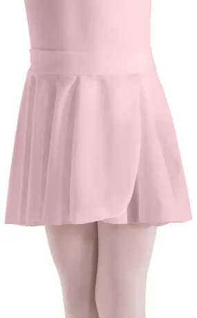 Motionwear Child Crepe Pull-On Wrap Skirt- Pink