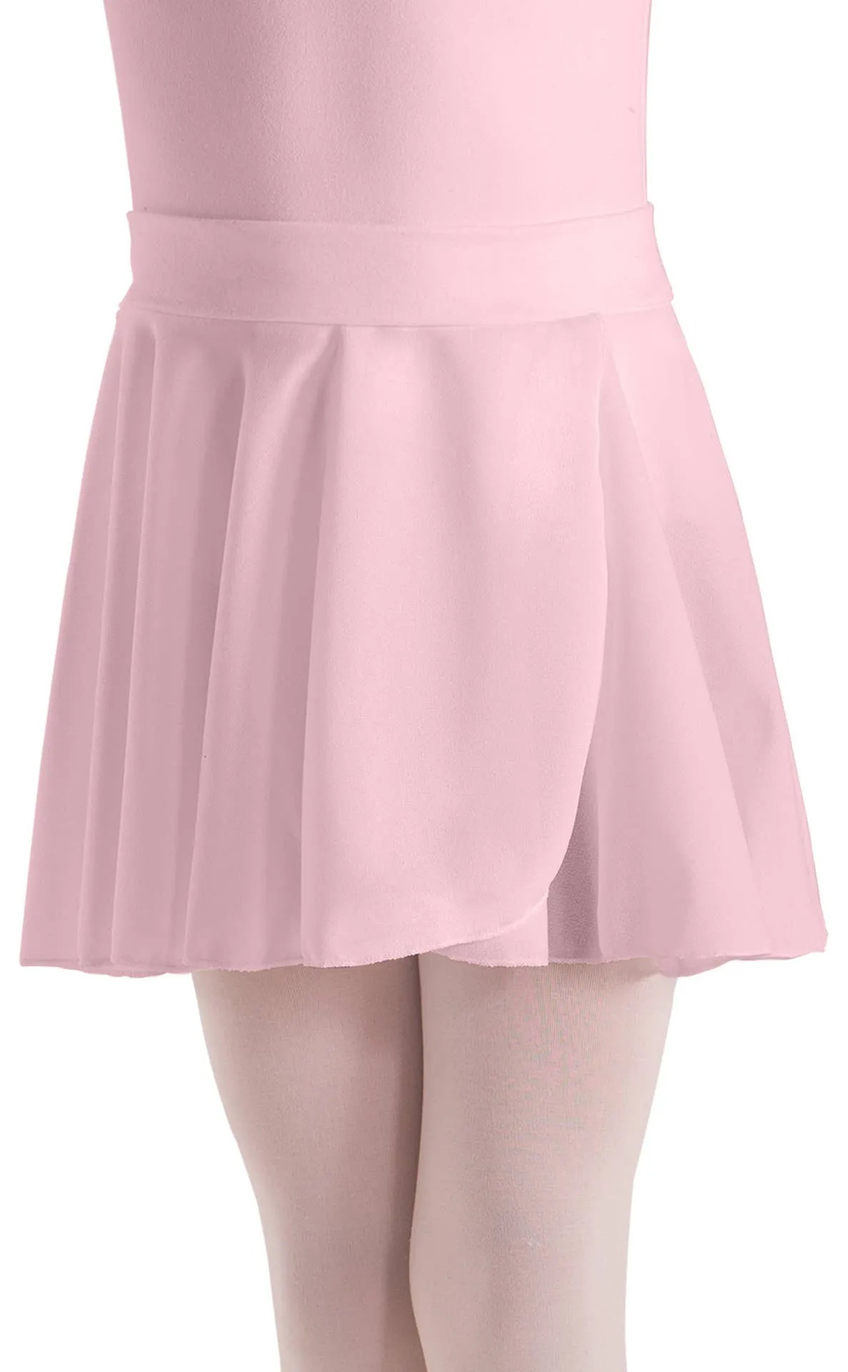 Motionwear Child Crepe Pull-On Wrap Skirt- Pink