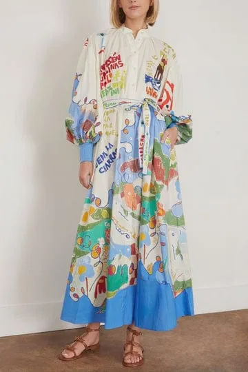 Nadia Shirtdress in Multi