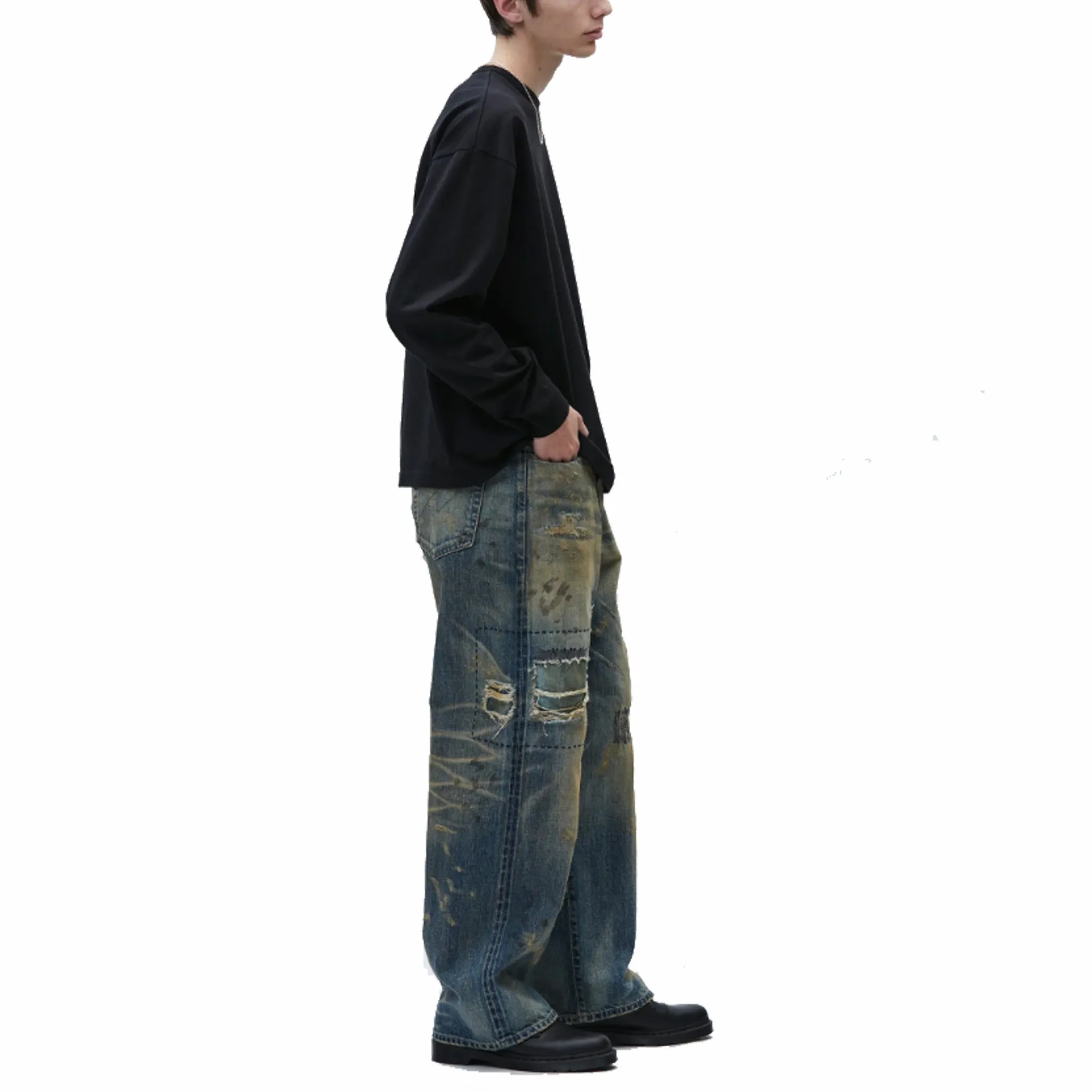 Neighborhood Savage Denim DP Wide Pants (Indigo)