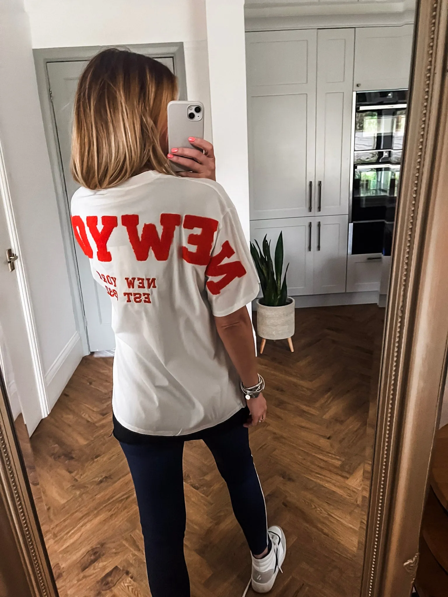 New York Embroidered-Detail T-Shirt