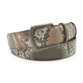Oak Tone Viper Effect Antique Prong Belt