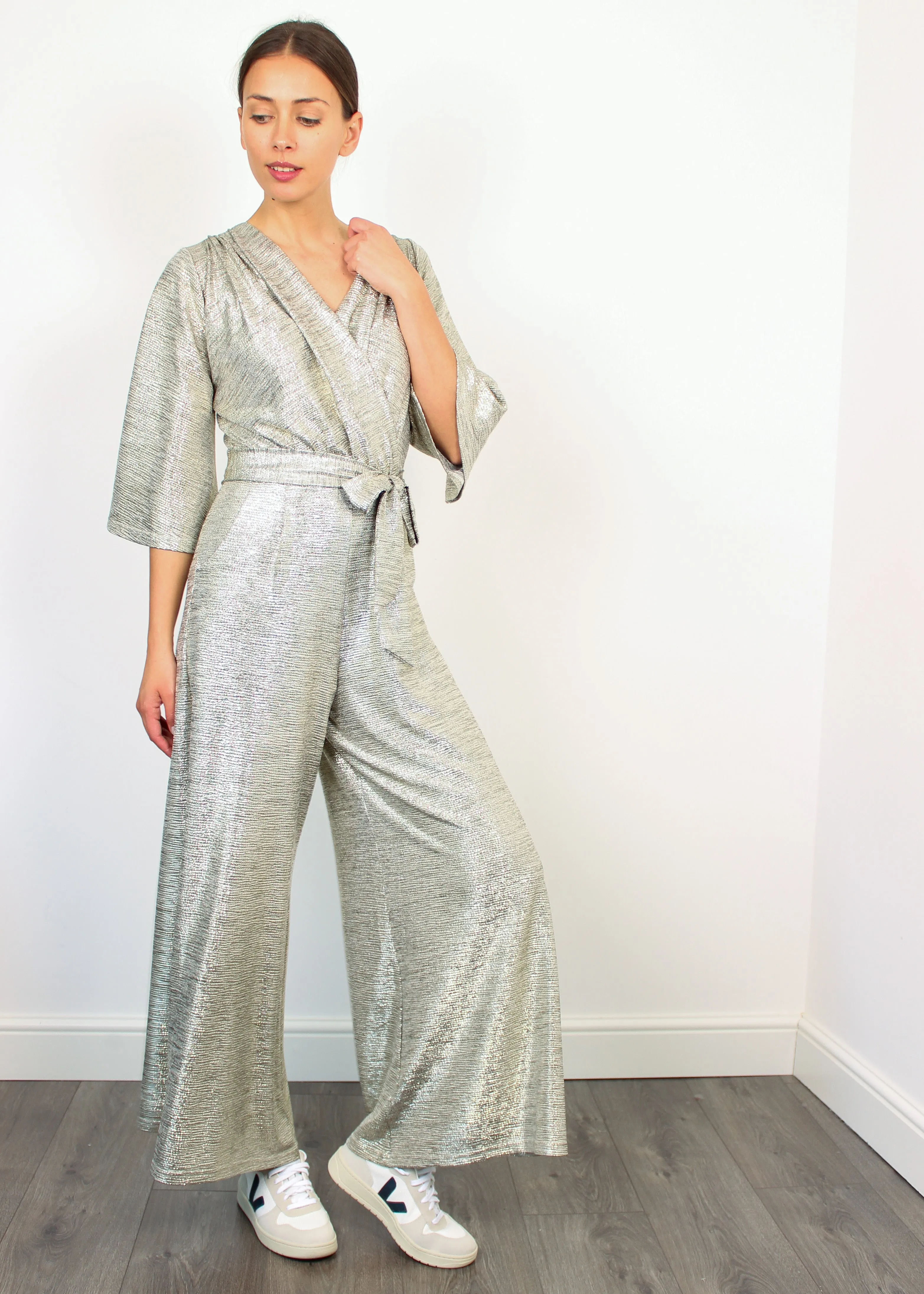 Onjenu Laurie Jumpsuit in Metallic Print