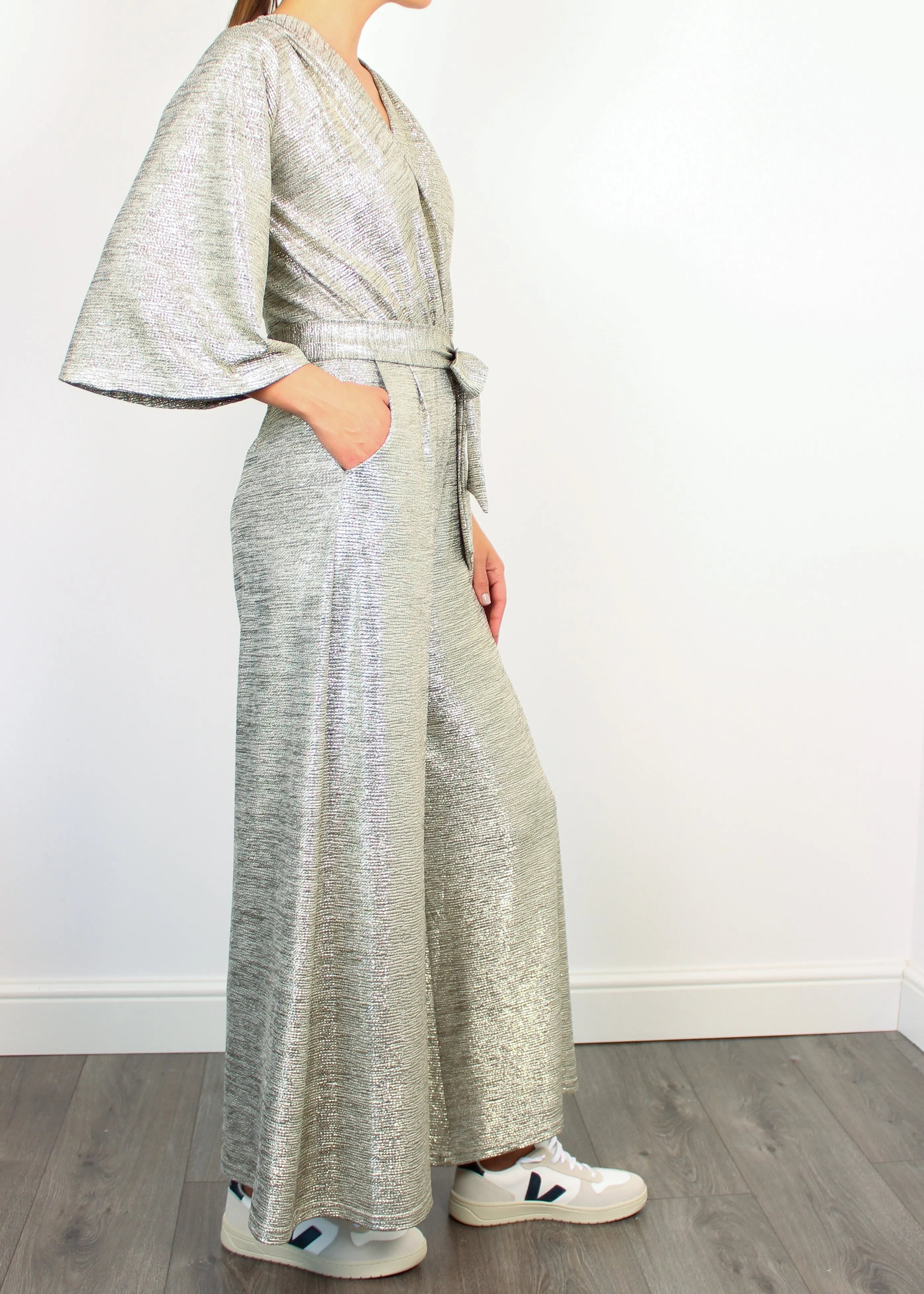 Onjenu Laurie Jumpsuit in Metallic Print