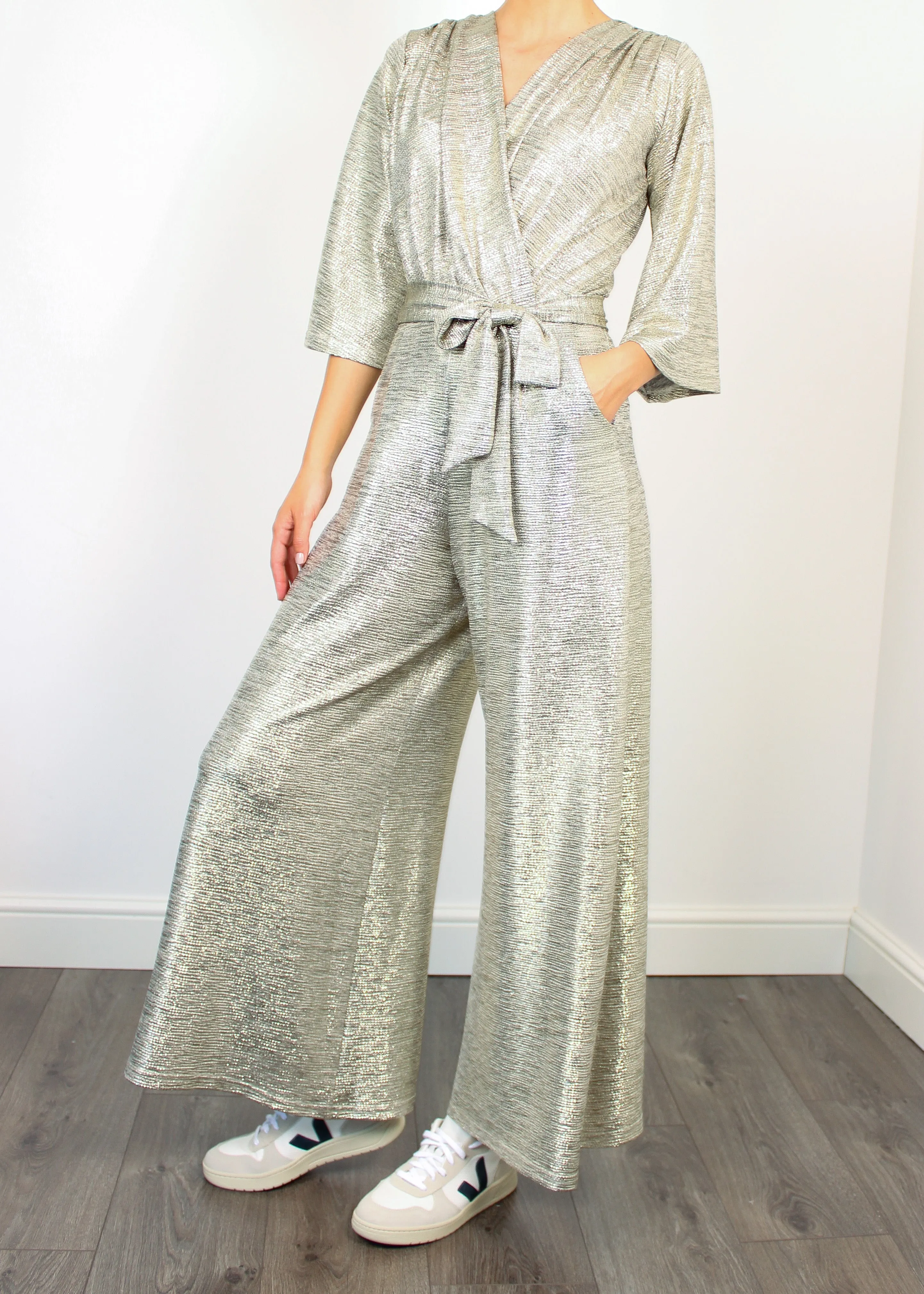 Onjenu Laurie Jumpsuit in Metallic Print