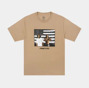 Outkast Graphic Mens Short Sleeve Shirt (Khaki/Black)