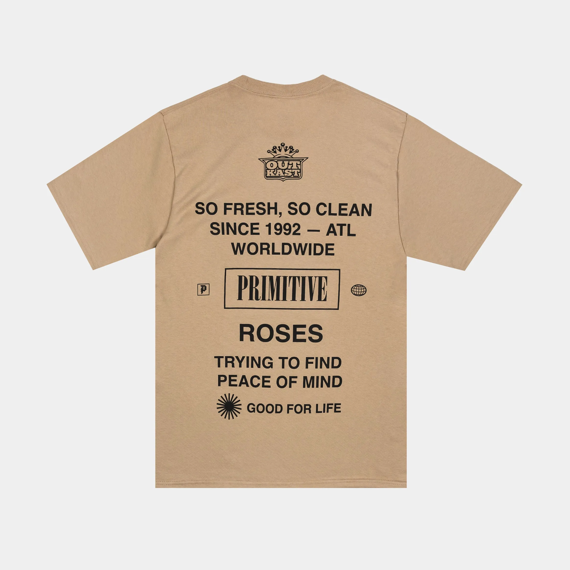 Outkast Graphic Mens Short Sleeve Shirt (Khaki/Black)