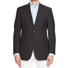 OZWALD BOATENG Black Striped Wool Jacket EU 50 NEW US 40