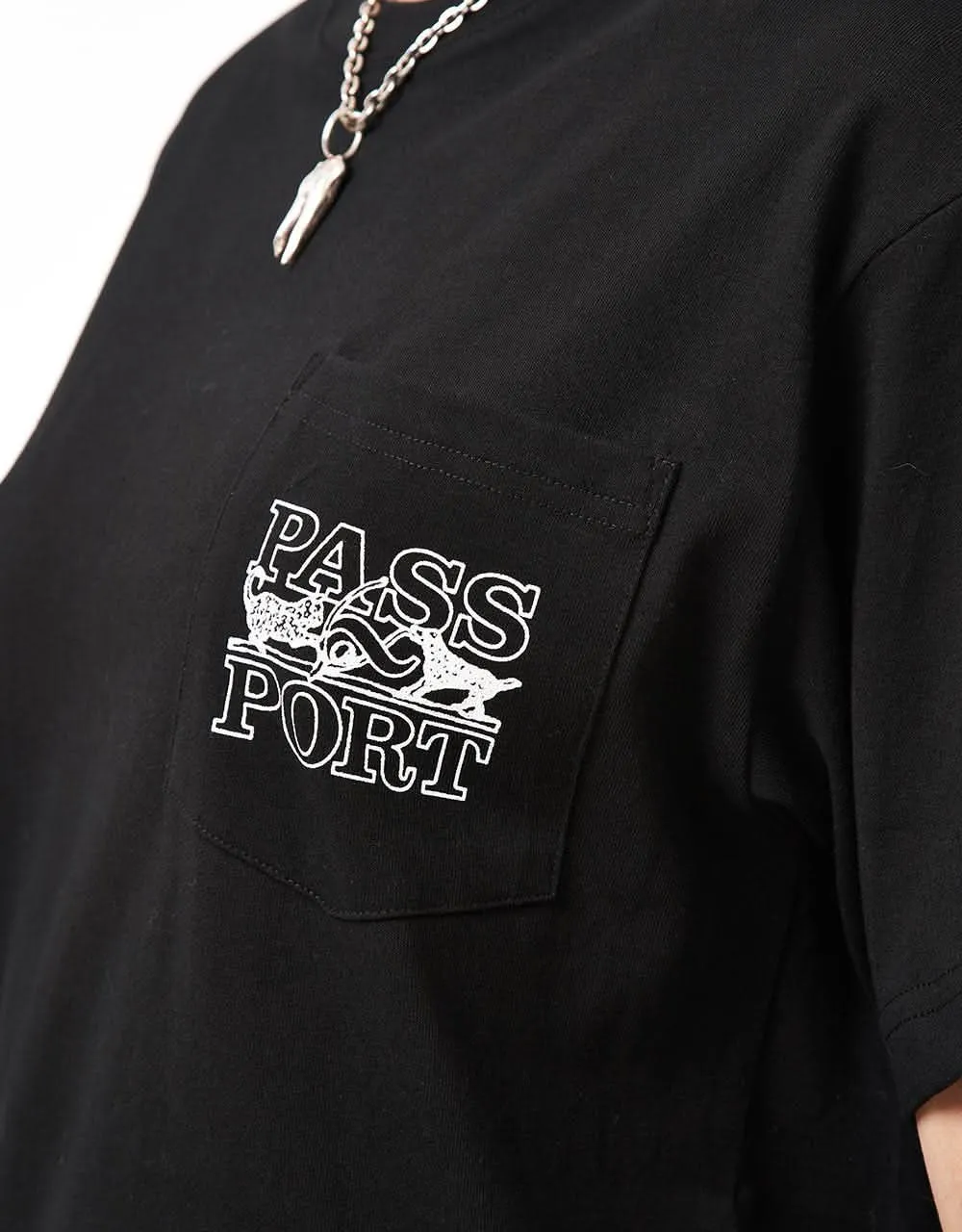 Pass Port Trinkets Pocket T-Shirt - Black