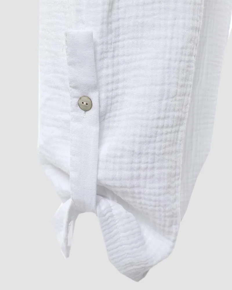 Pocket Design Ruched Suspender Jumpsuit