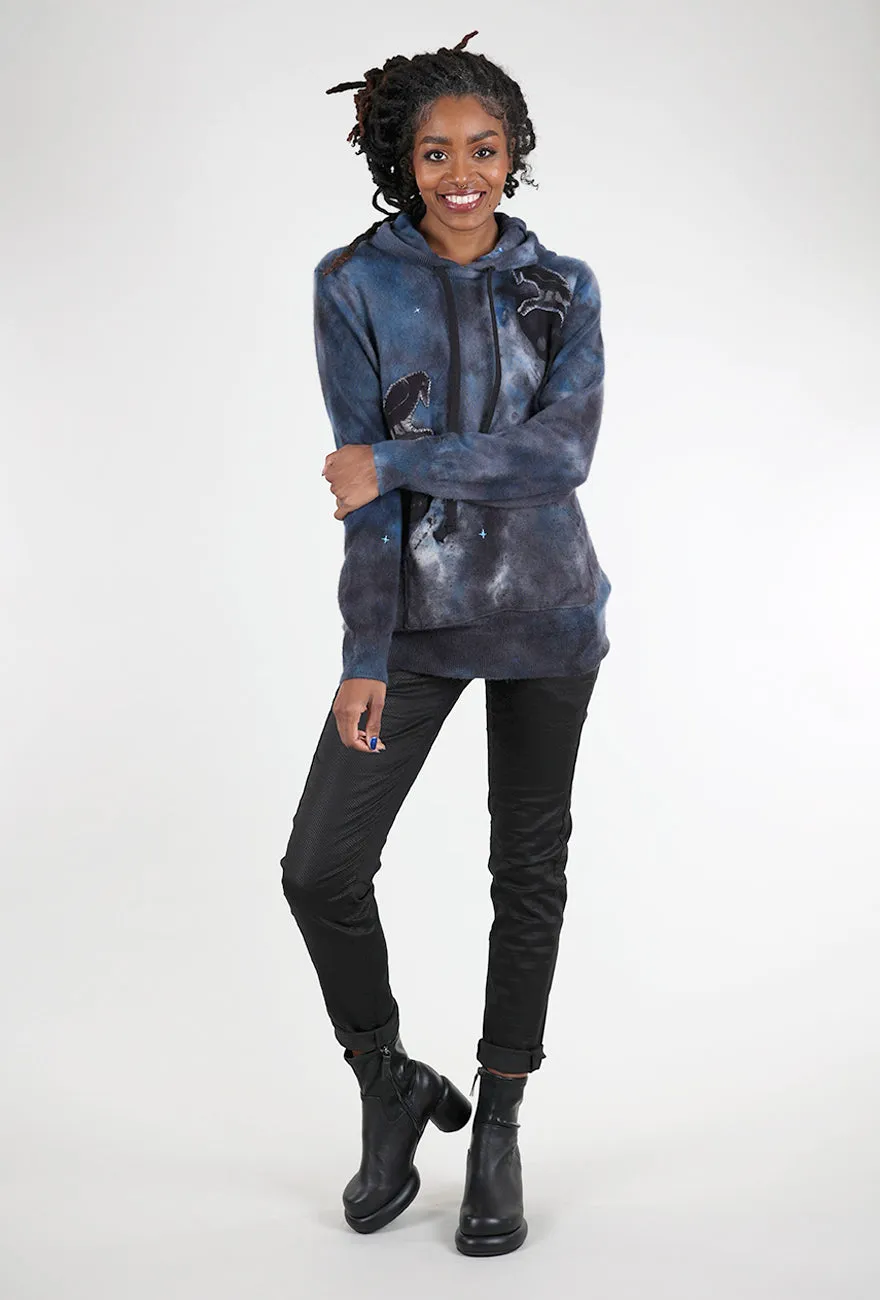 Poe Cashmere Hoodie, Smoke