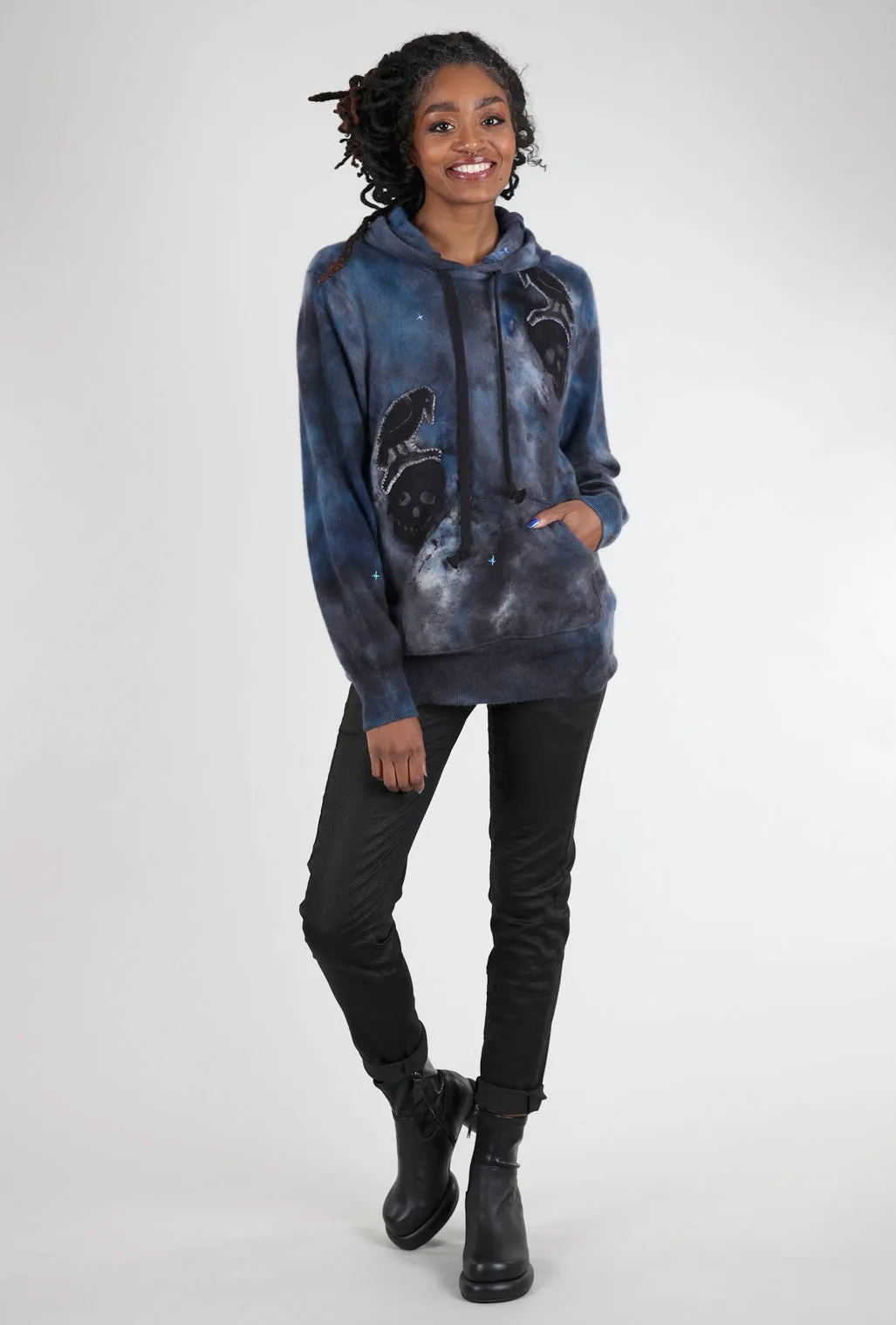 Poe Cashmere Hoodie, Smoke