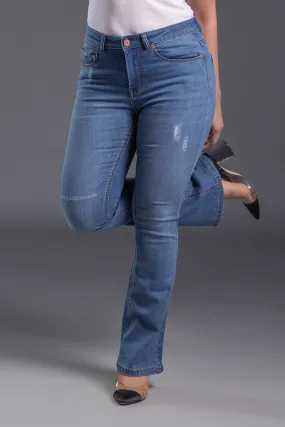 Provocative Ripped Bootcut Jeans
