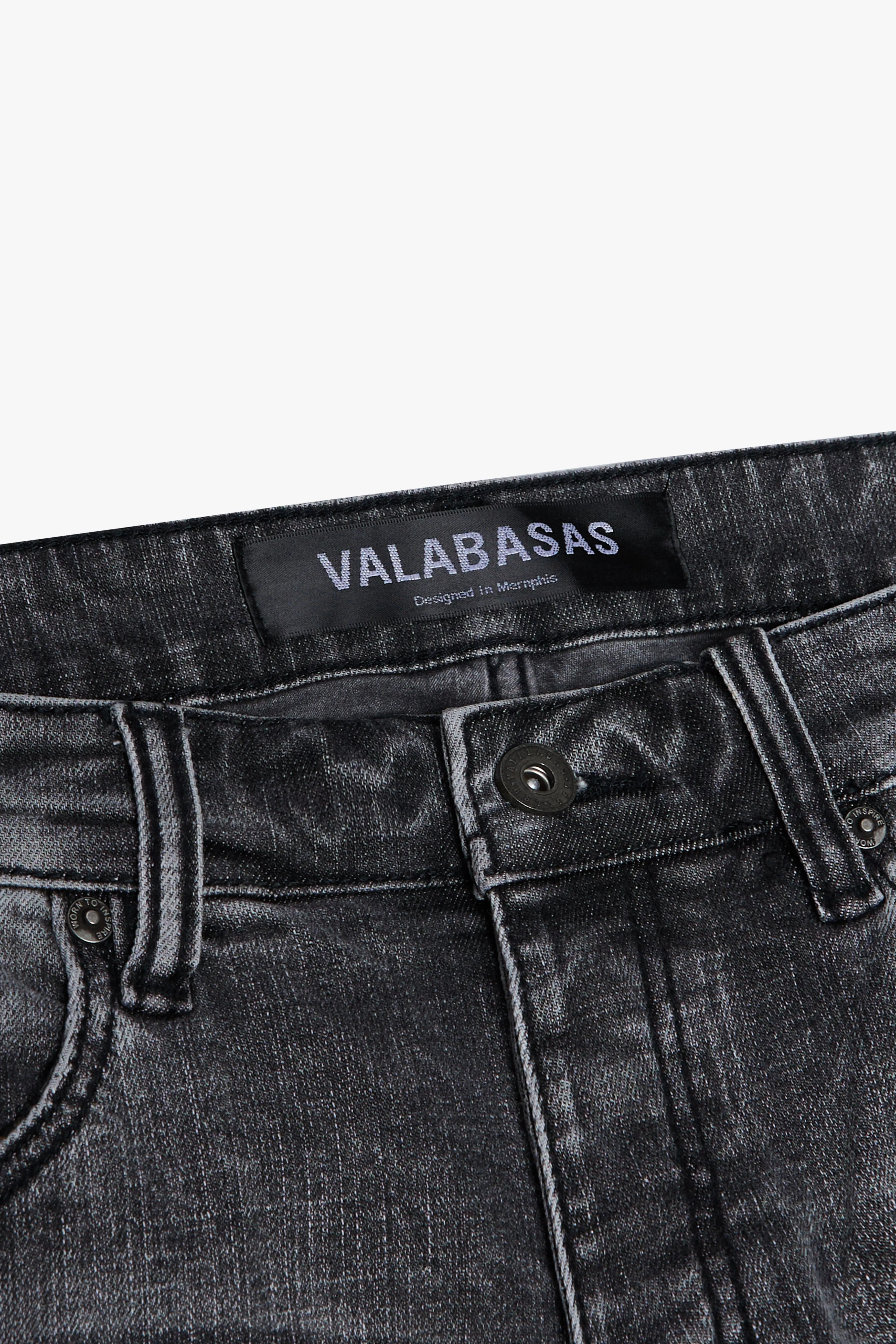 "RUGGED" GREY BAGGY DEMIN JEAN