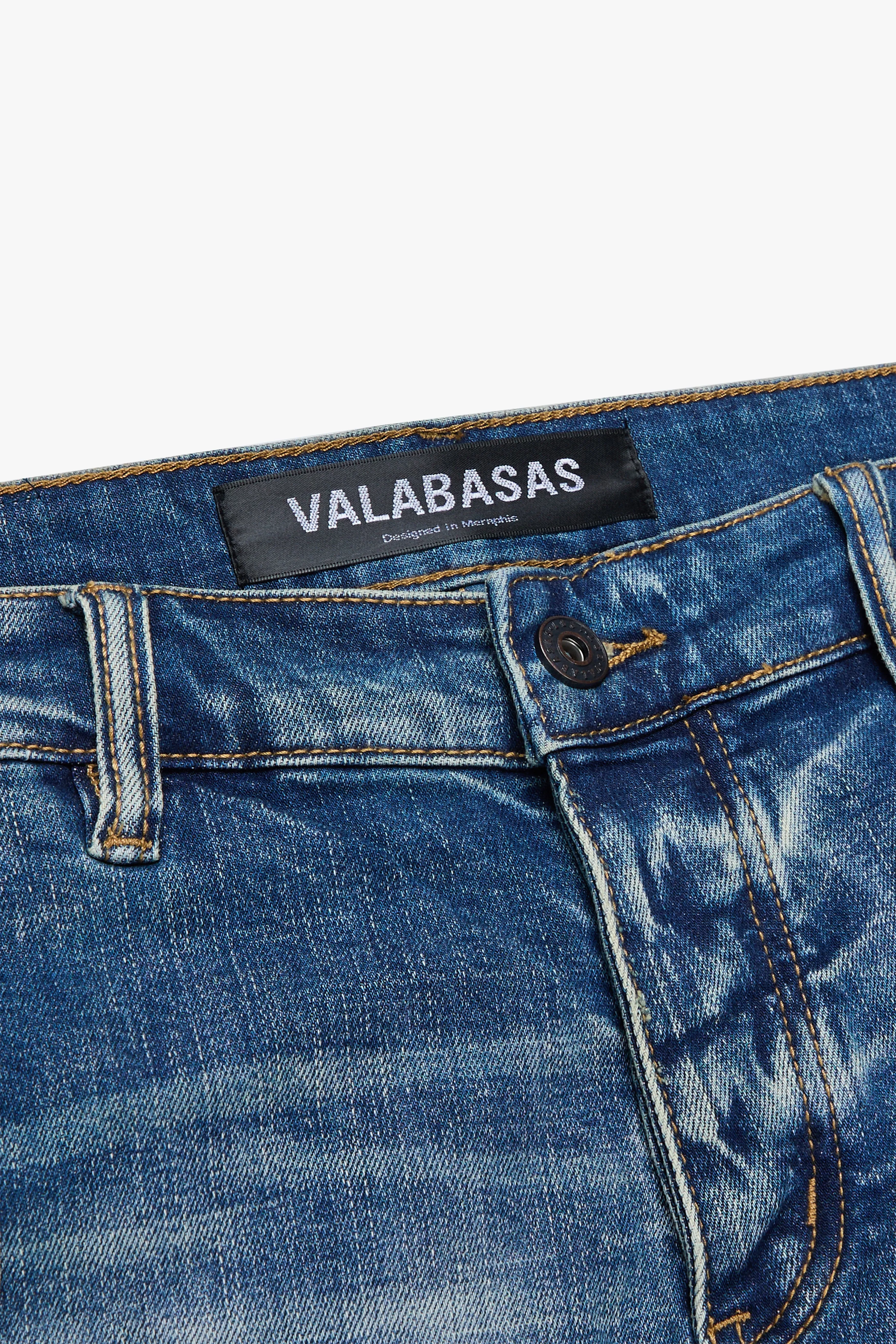 "TROOPER" BLUE WASH BAGGY DENIM JEAN