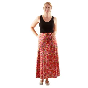 Rainbow Popcorn Maxi Skirt With Pockets