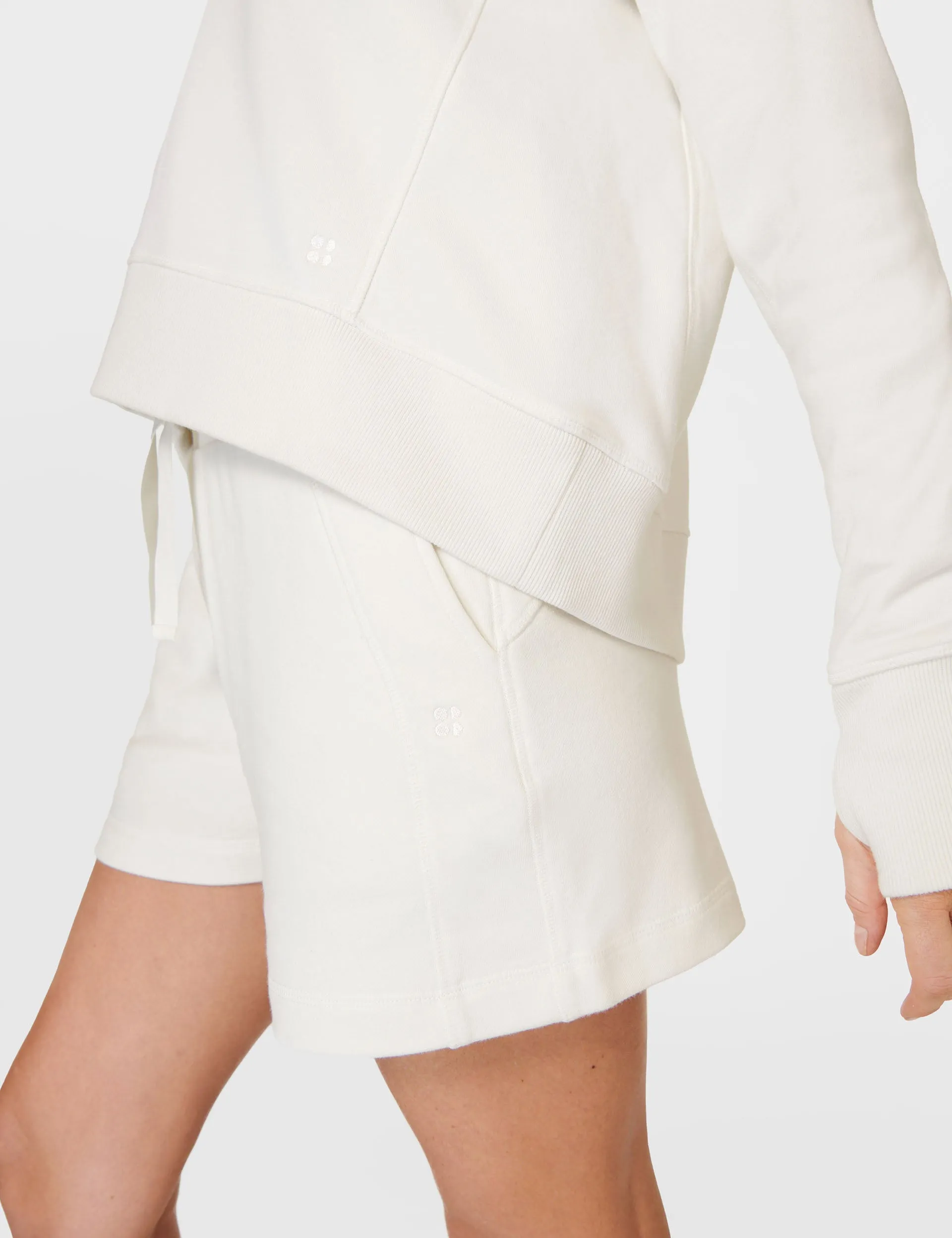 Revive Rib Half Zip Pullover - Lily White